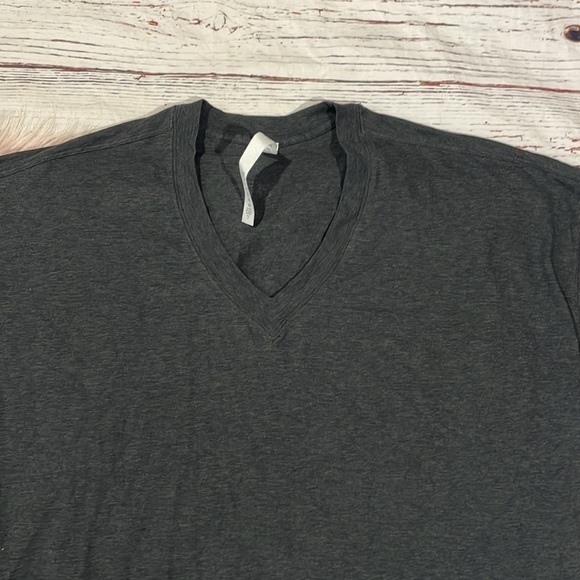 Lululemon Side Tie V-Neck Oversized T-Shirt Heathered Black - Picture 8 of 13